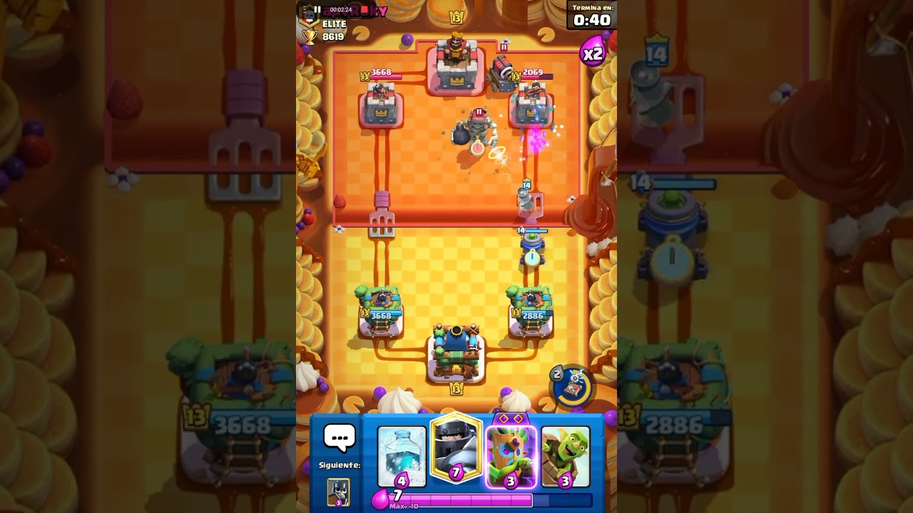 Tensión hasta el último momento contra el mazo mas raro que he visto (Clash royale)