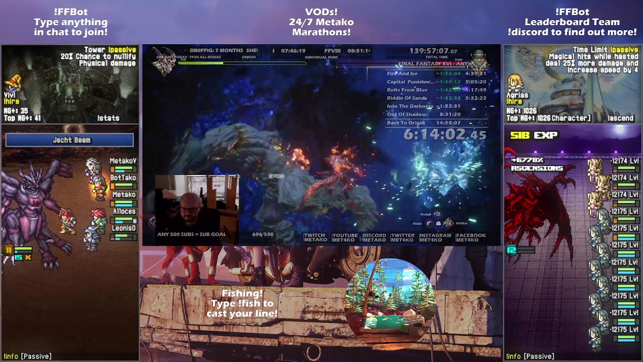 🔴24/7 @Metako Final Fantasy I-XVI Solo Speedrun Marathon!