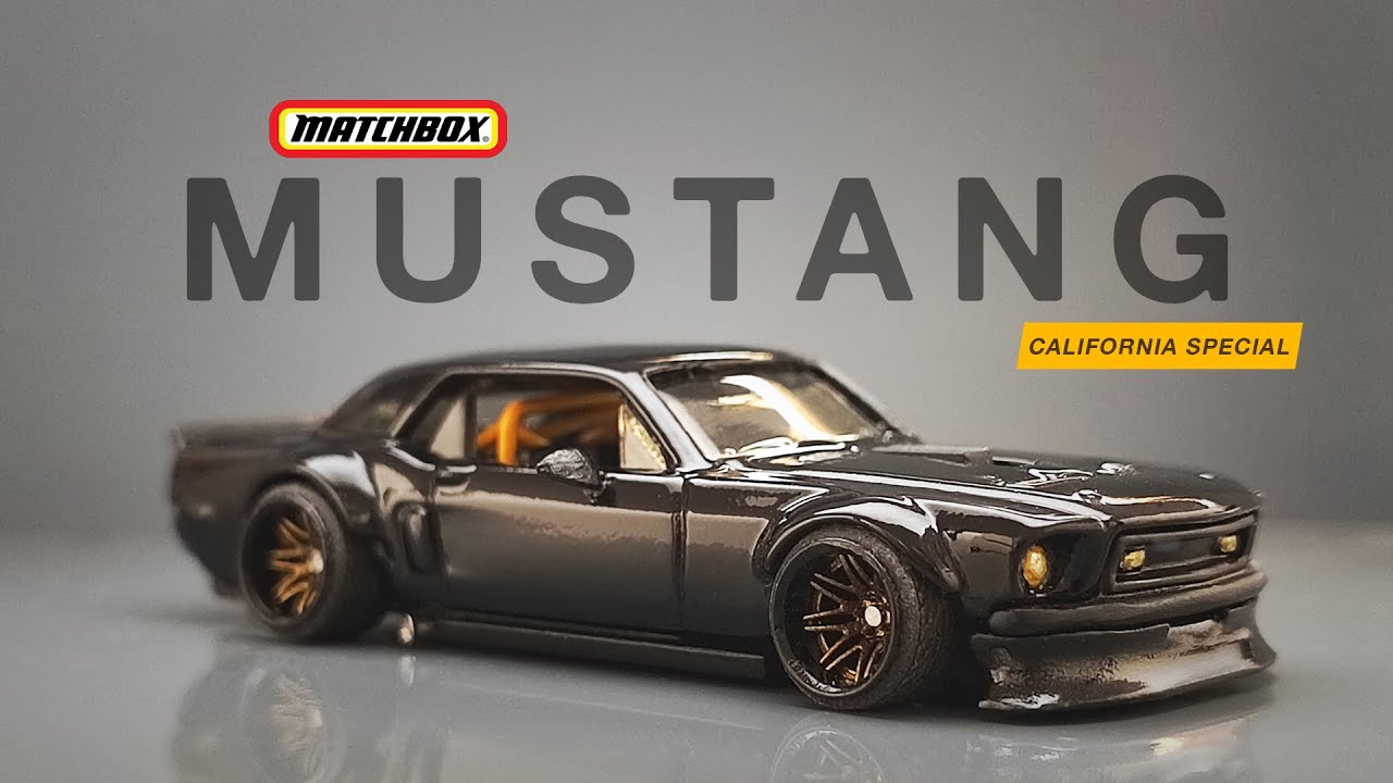 Custom 1968 Ford Mustang California Special Matchbox - Blacked Out & Lowered!