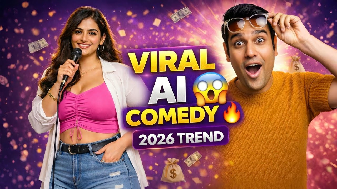 AI Se Stand-Up Comedy Videos Kaise Banaye 🔥 | Viral AI Comedy Trend (2026)