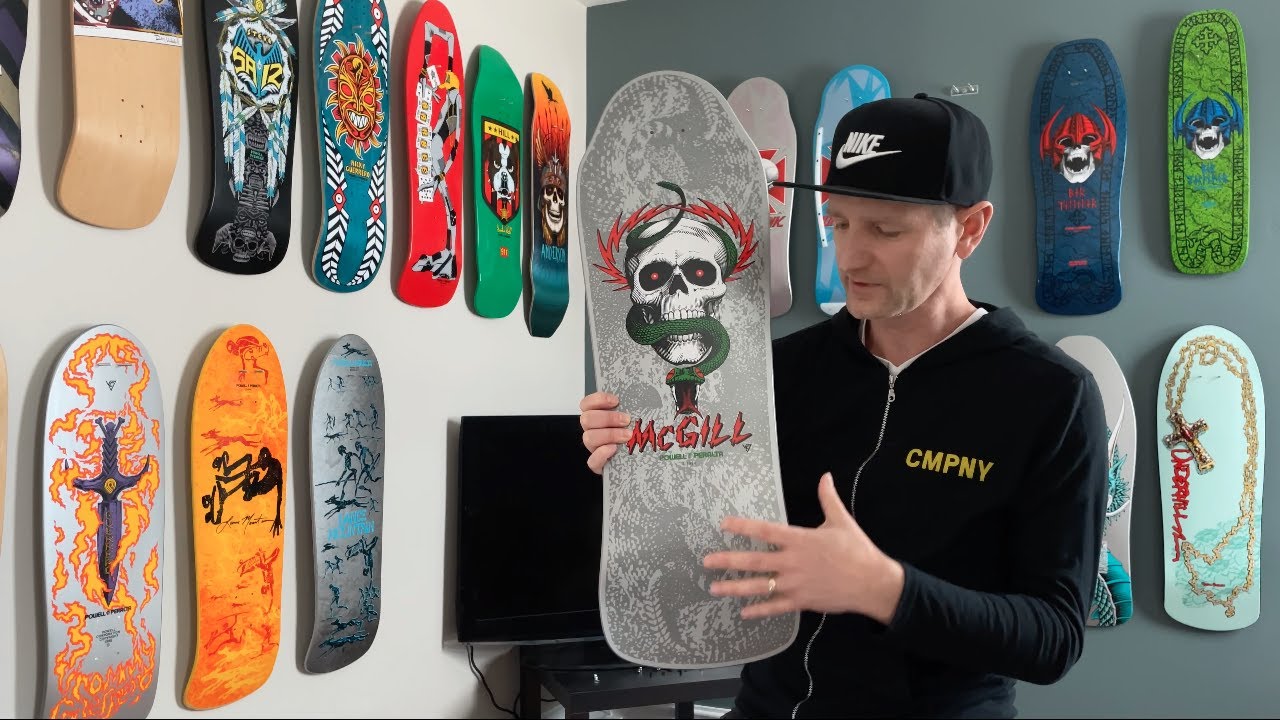 Powell-Peralta Bones Brigade Series 12 Mike McGill Silver Bottle Nose Reissue Skateboard Deck