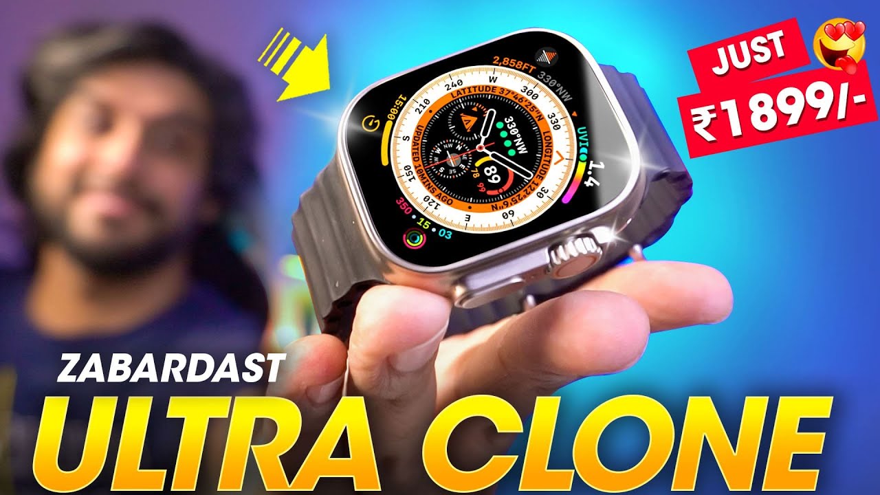 ZABARDAST *Apple Watch Ultra Clone* @ ₹1899 Rs. ⚡️ Hammer Active 2.0 Smartwatch Review!