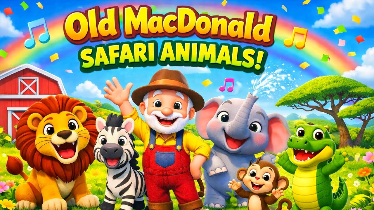 Old MacDonald Safari Animals Song | Nursery Rhymes & Kids Songs | Animal Sounds Song