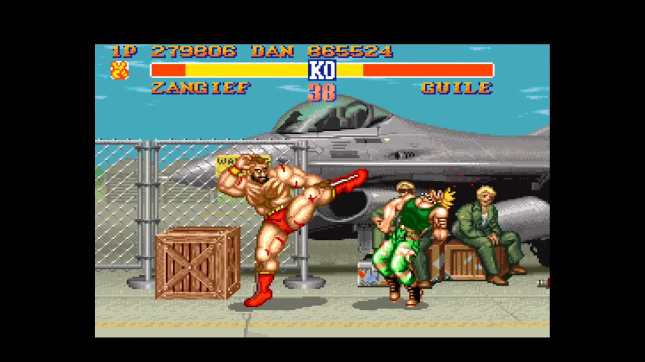 Street Fighter II SNES - Zangief vs. Guile - Hardest Setting