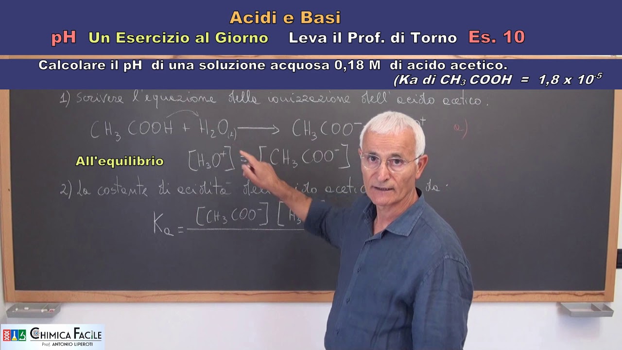 10_ACIDI e BASI - pH_Un Esercizio al Giorno Leva il Prof.  di Torno - Es.  10