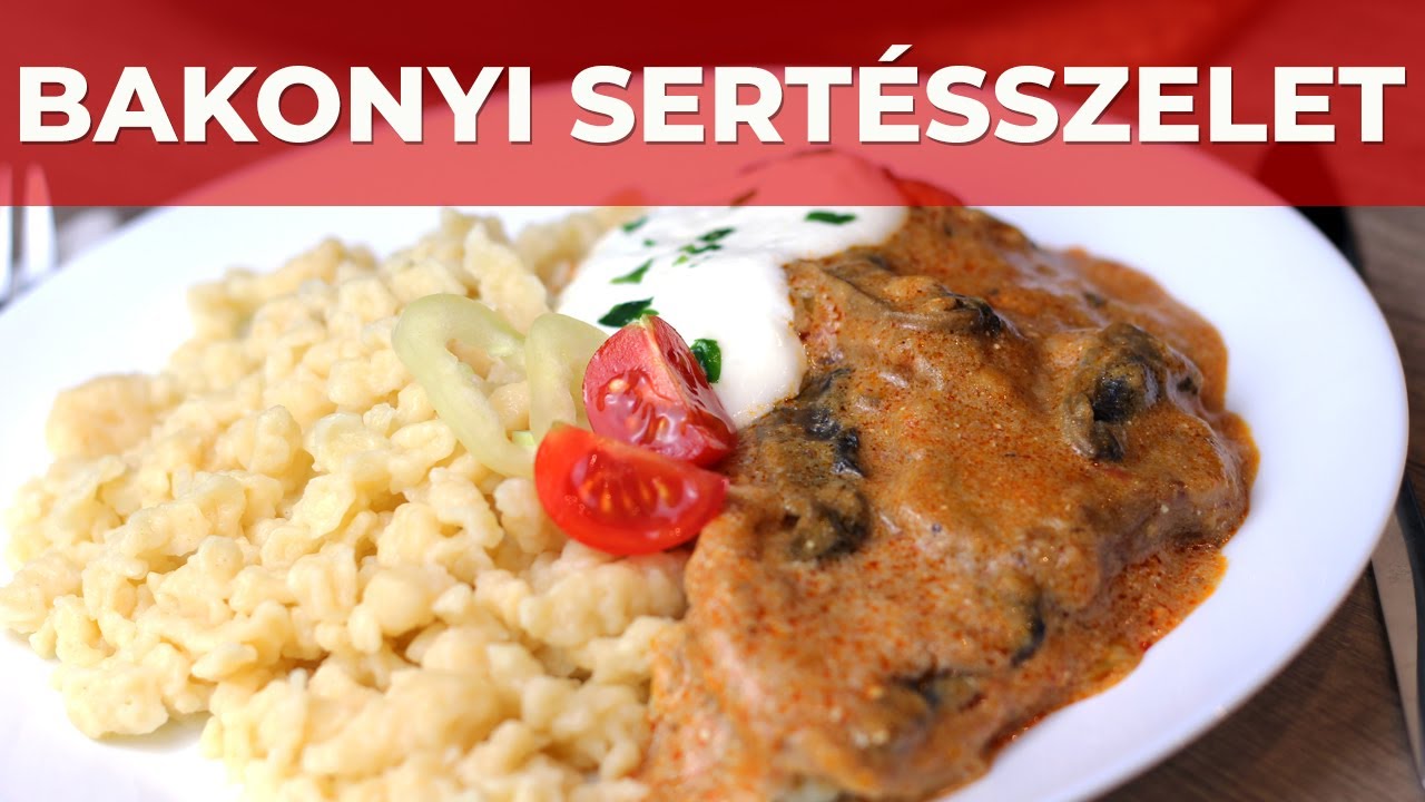 Bakonyi sertésszelet nokedlivel videó recept