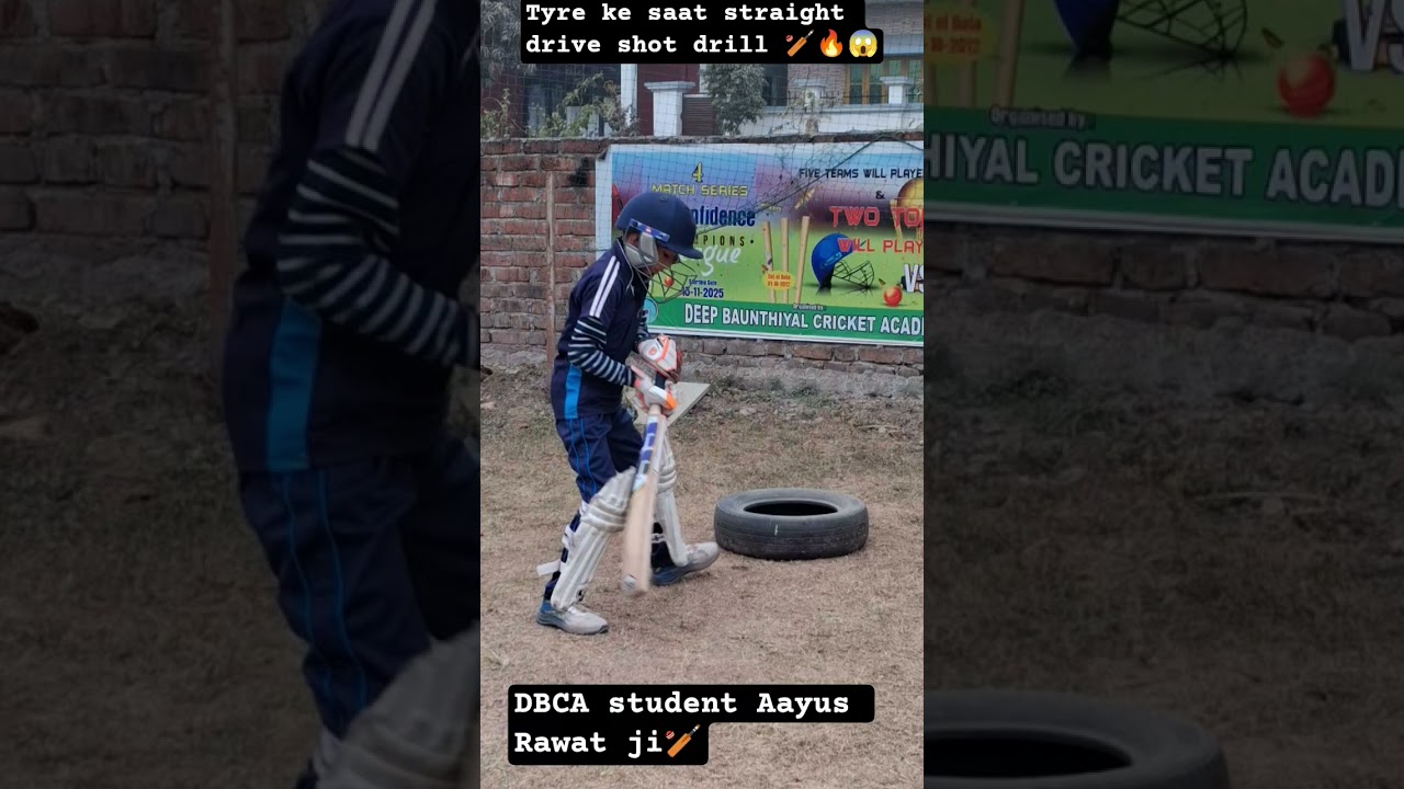 Tyre key madad , se Straight drive , short drill 😱🏏