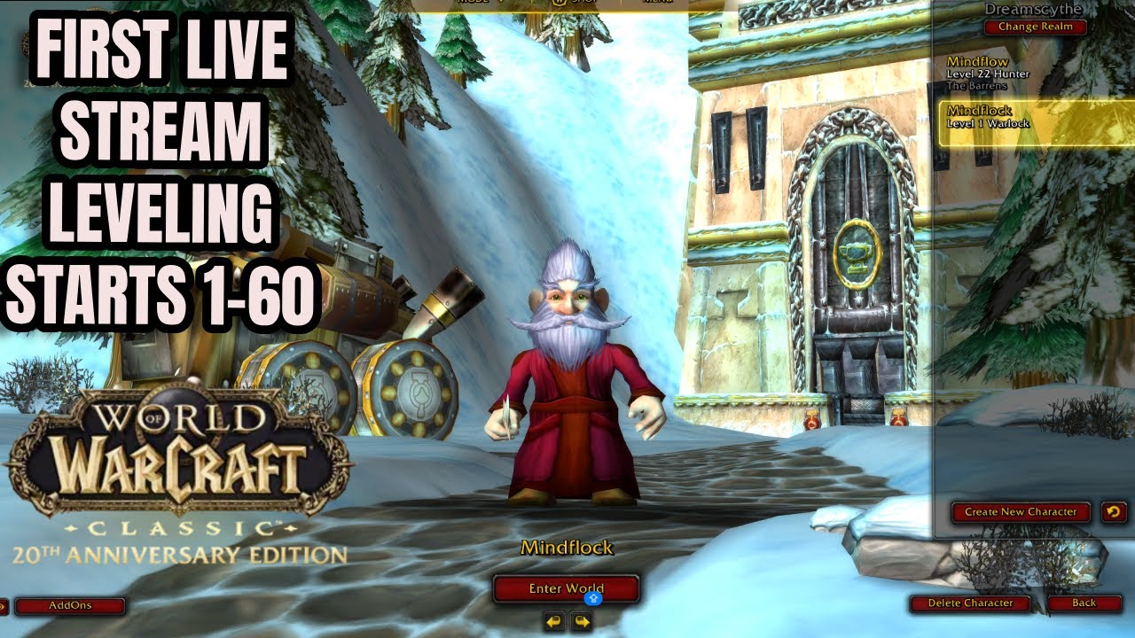 WoW Classic 1&ndash;60 &ndash; Gnome Warlock Leveling (OG Raider | Chill Stream)