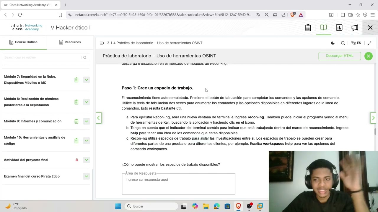 3.1.4.  Lab – Usando herramientas OSINT