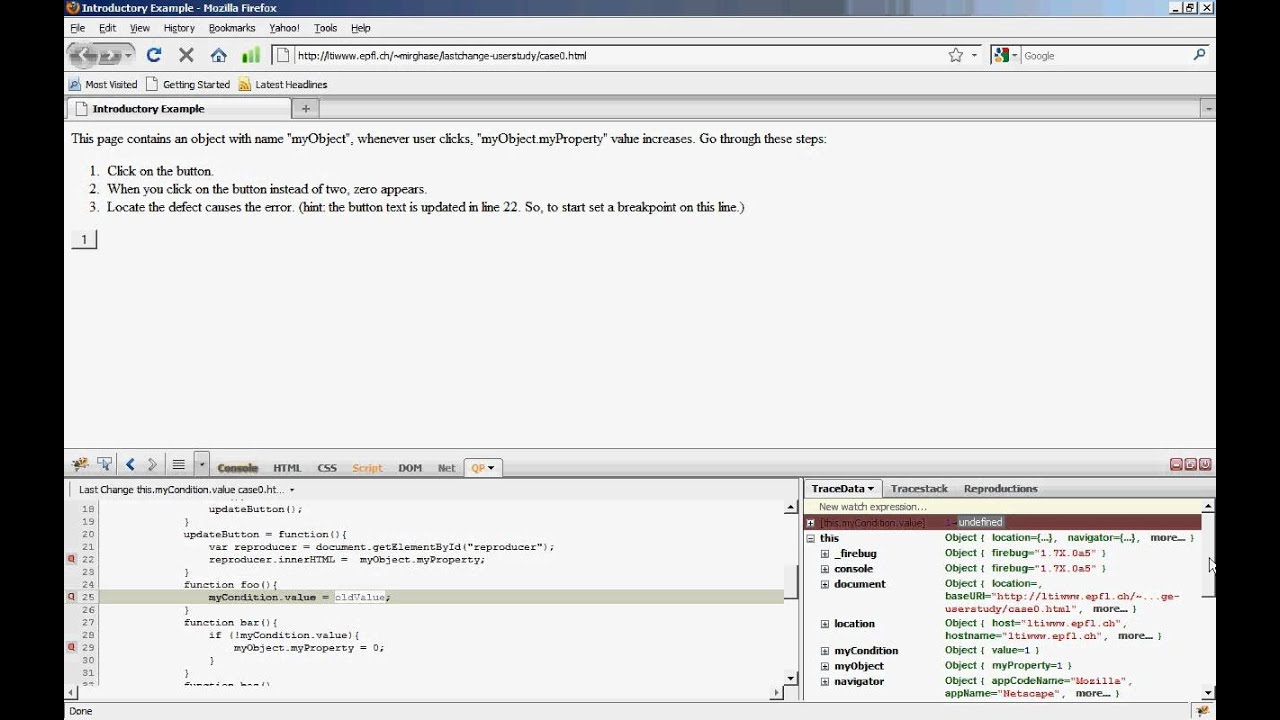 Querypoint Debugging - JavaScript - Basic