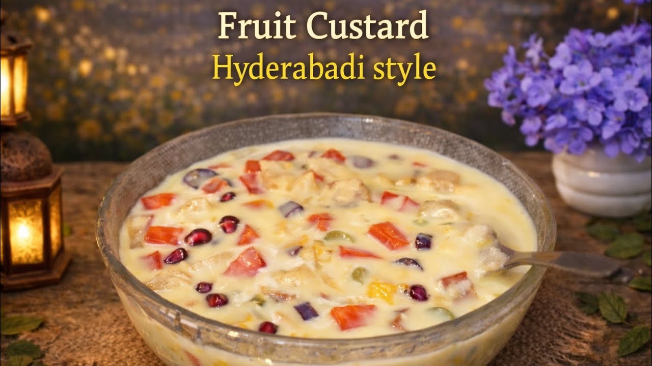 Dessert recipe | Ramzan Special Fruit Custard Easy Fruit Recipe #Cookwithsaniya #recipe 