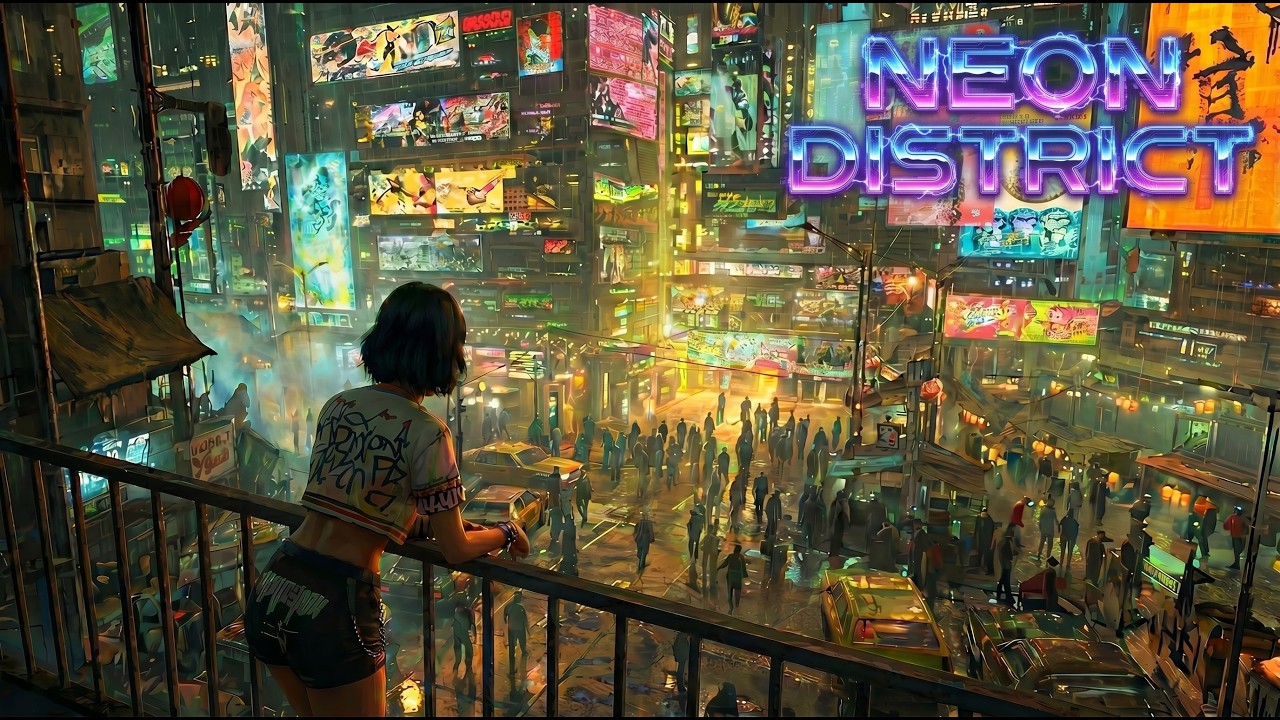Lost in Neon District 🌃 Cyberpunk Ambient Music for Focus, Relax & Night Driving (1.5H)