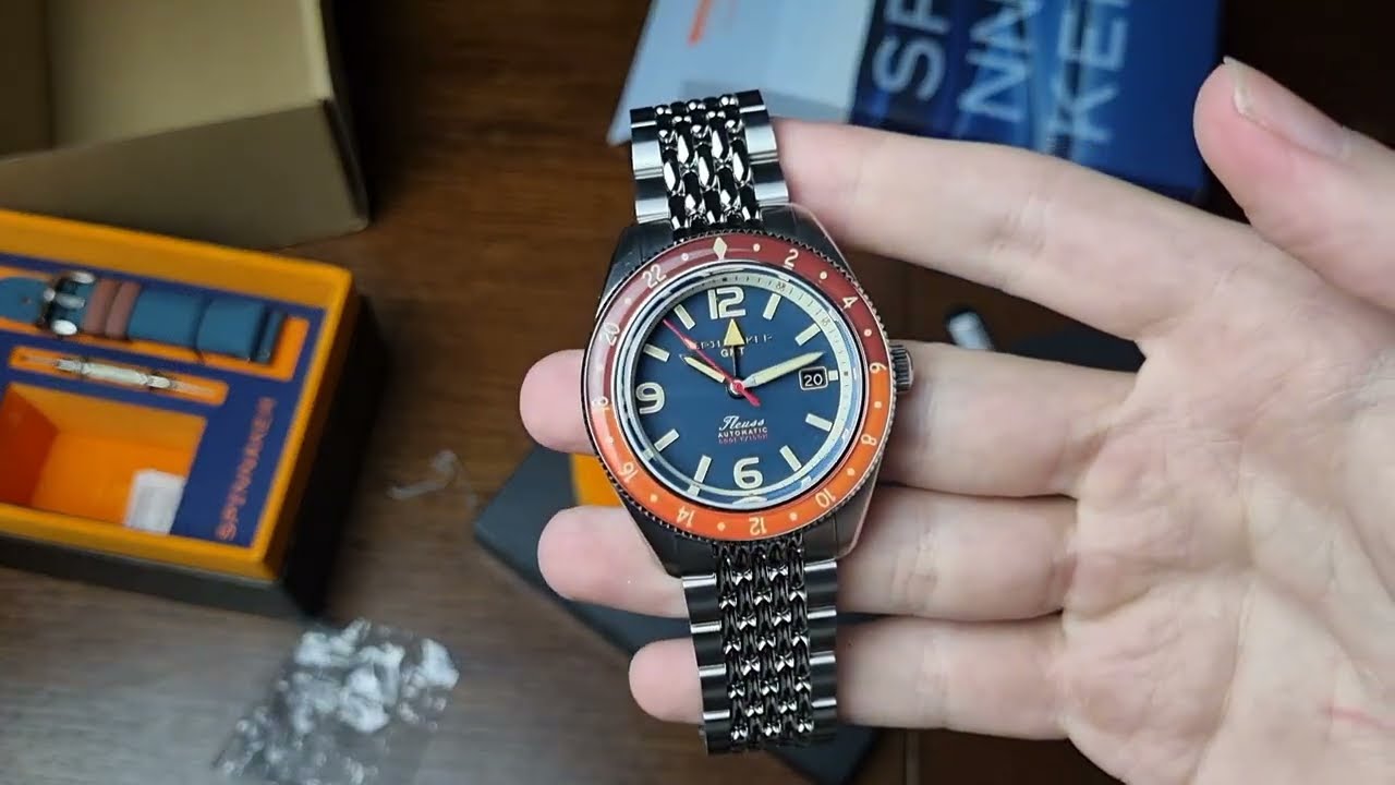 NEW Spinnaker Fleuss GMT Automatic (WATCH UNBOXING)