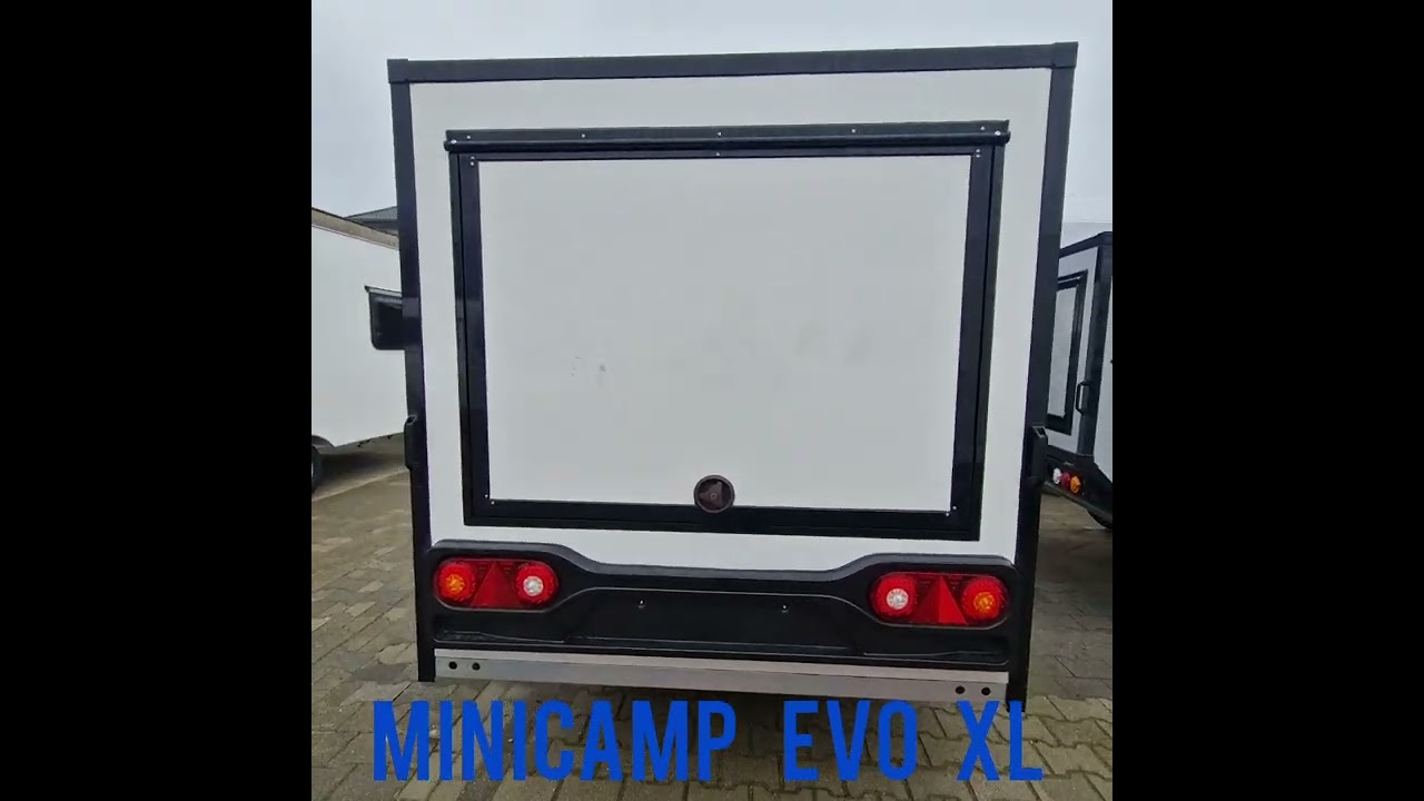 MiniCamp Evo XL. Kempingowa towarowa przyczepa Everest. Caravan.