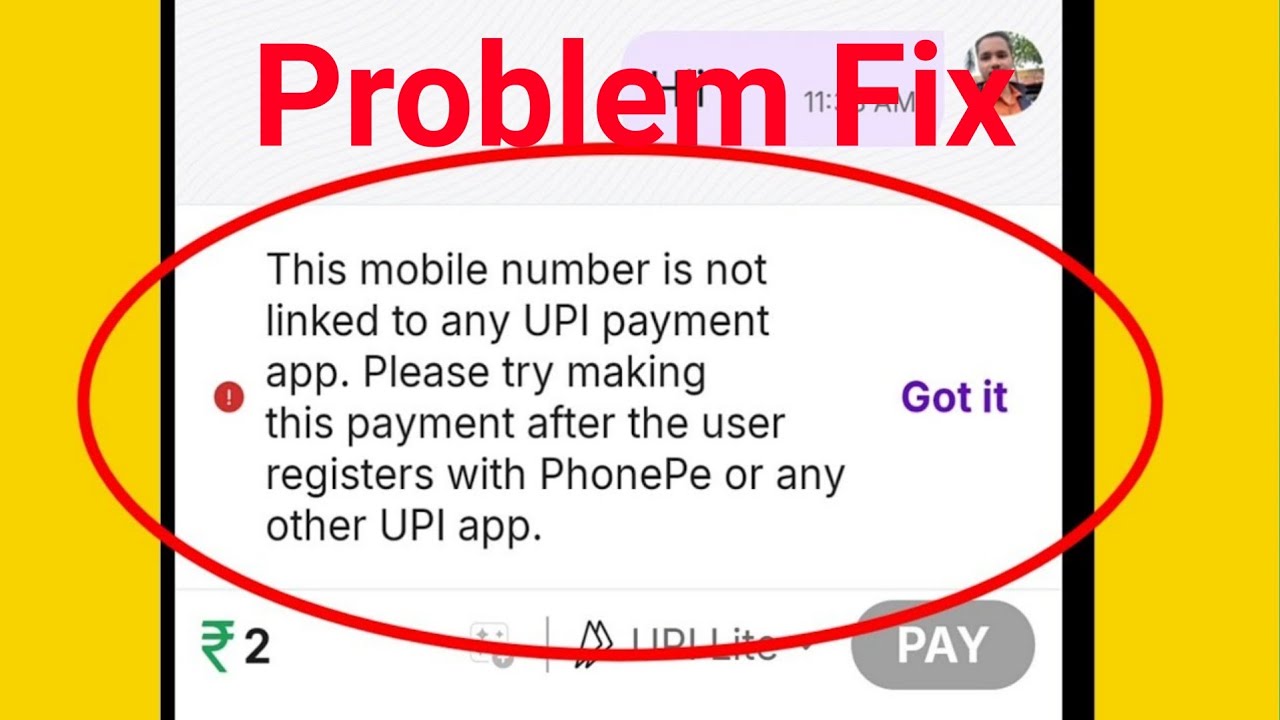 This Mobile Number is Not Linked To Any Upi Payment App Problem | This Mobile number not linked 
