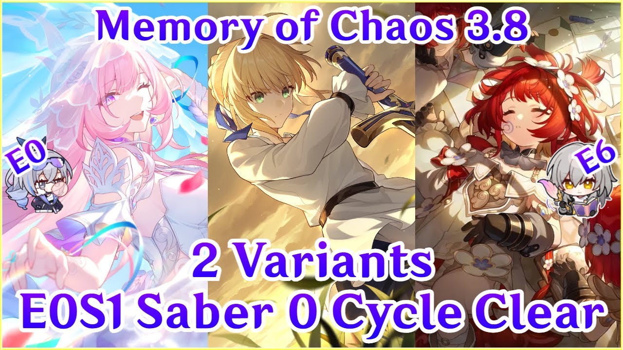 Two Variants E0S1 Saber 0 Cycle Clear Cocolia | Memory of Chaos 12 | Honkai Star Rail 3.8