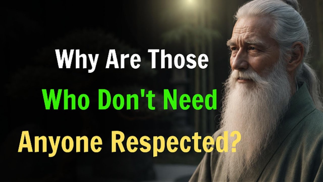 Why Are Those Who Don't Need Anyone Respected? 15 Lessons of Ancient Wisdom.