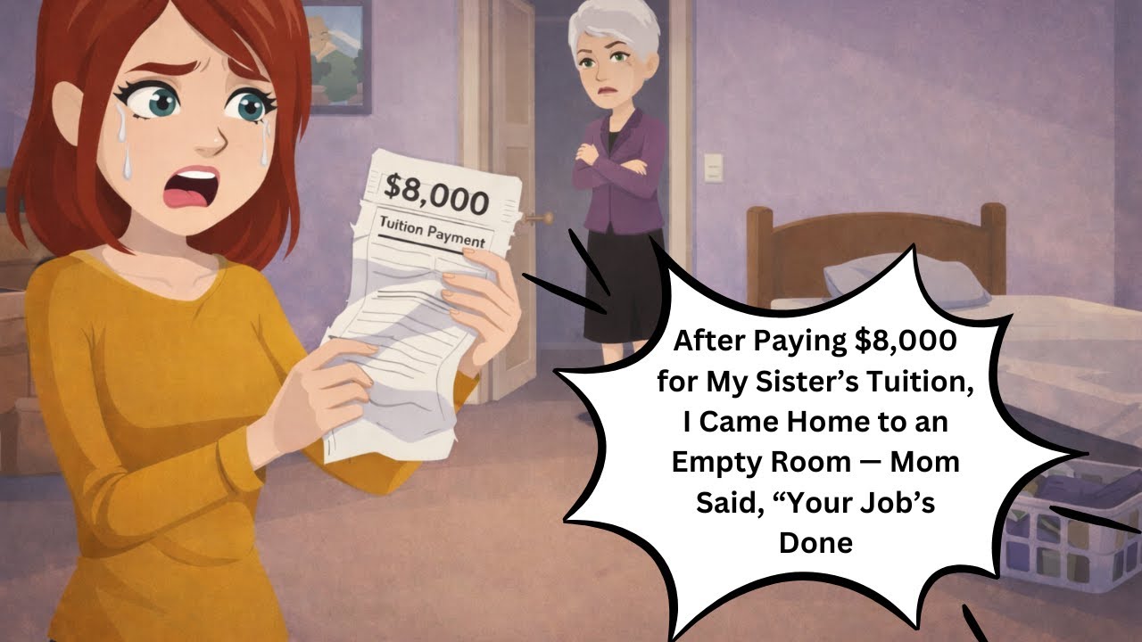 After Paying $8,000 for My Sister’s Tuition, I Came Home to an Empty Room — Mom Said, “Your Job’s...