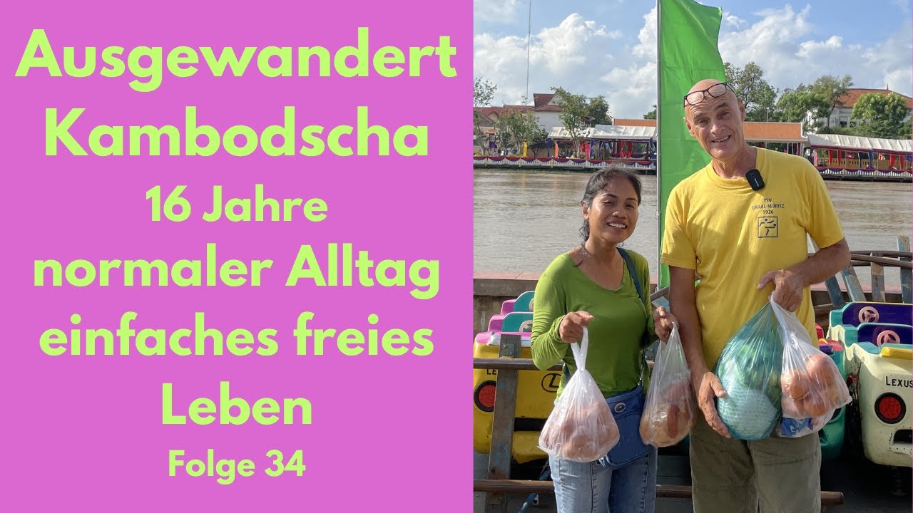 Ausgewandert Asien, 16 Jahre, normaler Alltag, einfach und frei leben, Einkauf beim alten Markt