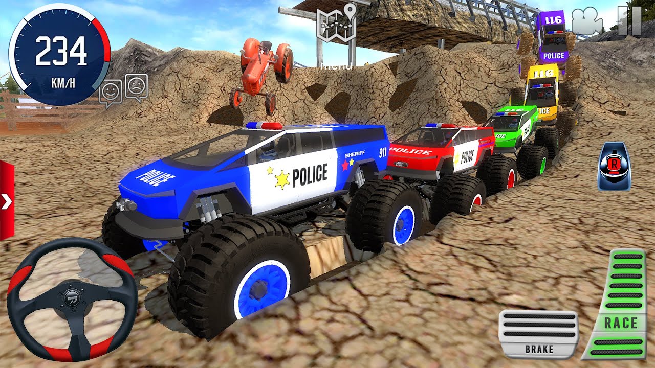 Juegos De Carros - Off-Road Impossible US Police Monster Truck Driving #2 - Android GamePlay [FHD]