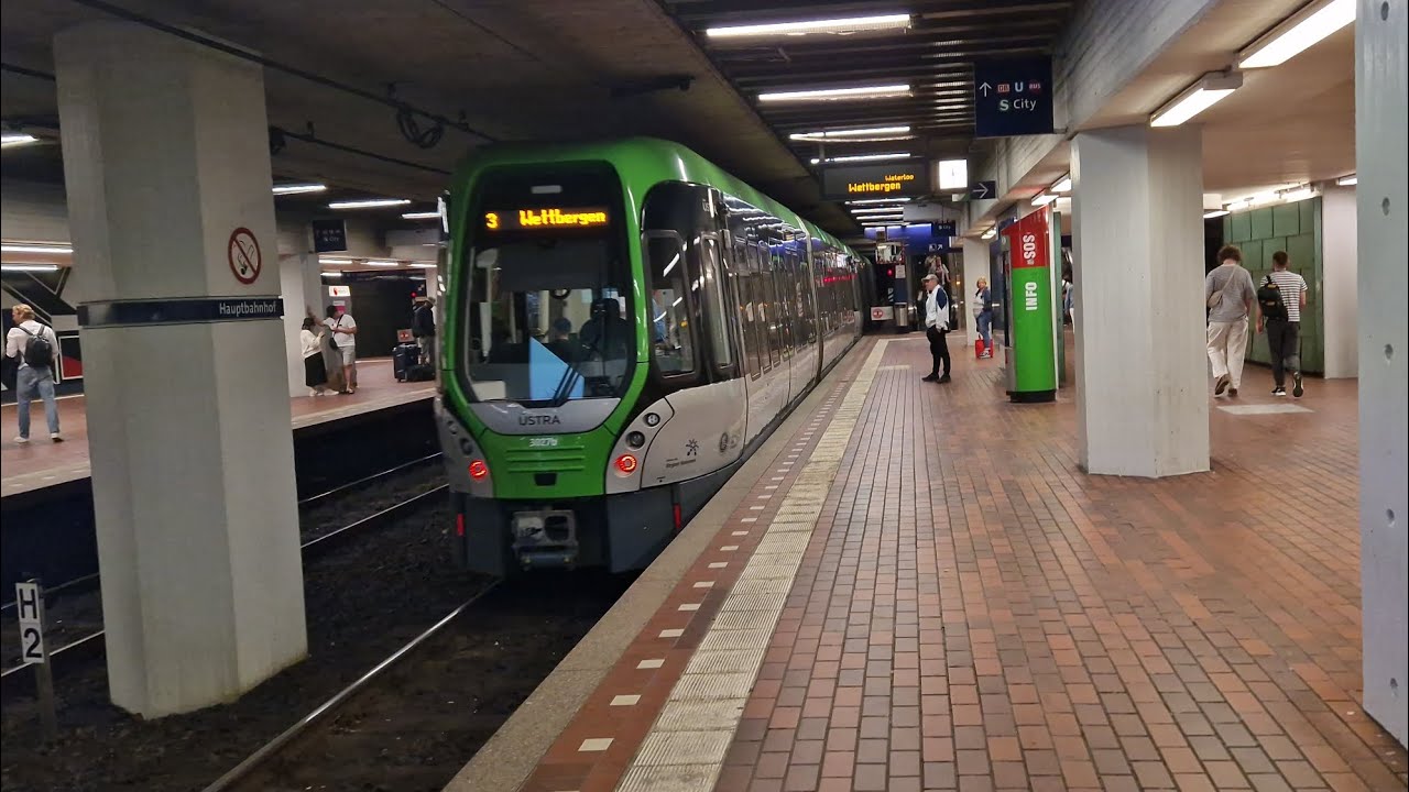 Mitfahrt in der 8 von Hauptbahnhof bis Messe/Nord im TW3000 3043a