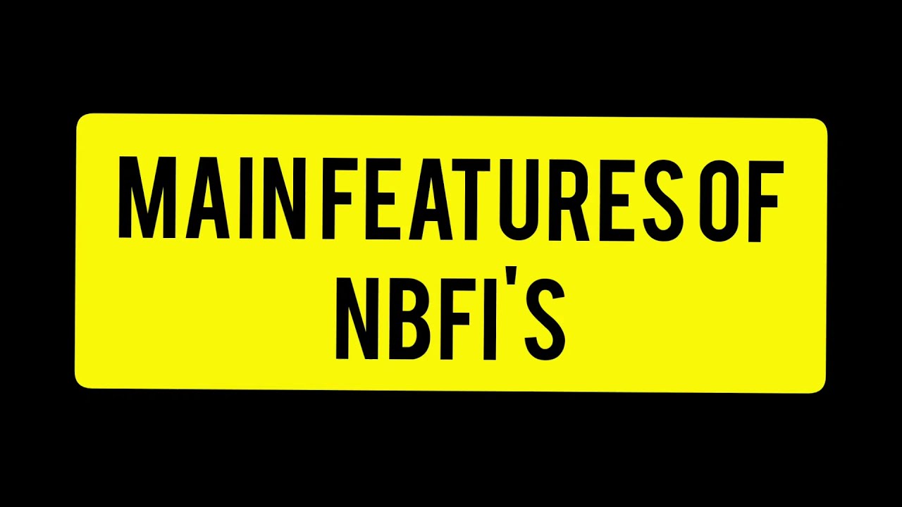main features of NBFI'S