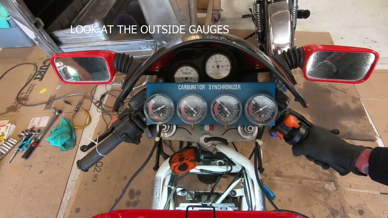 1992 Ducati 900SS,  Carburetor sync and adjustments