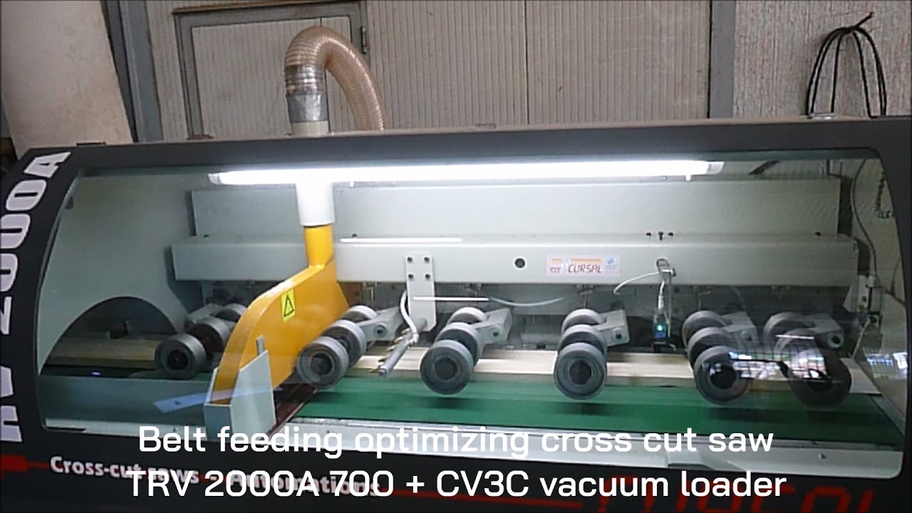 CURSAL TRV 2000E &Oslash;700 + CV3C vacuum loader- Sawmill belt feeding optimizing saw _woodworking_271