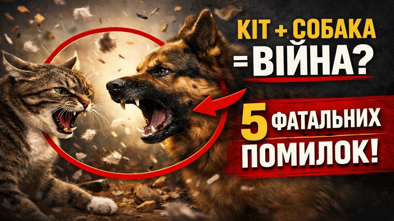 Кіт + Собака = ВІЙНА? 😼 Як уникнути 5 ФАТАЛЬНИХ помилок і не викликати екзорциста