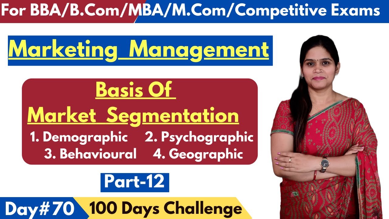Basis Of Market Segmentation | Geographic | Demographic | Psychographic | | Behavioural Segmentation