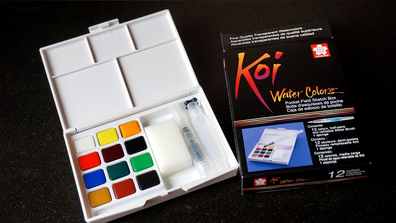 Sakura Koi Watercolor Field Sketch Box Set   12 Color Palette