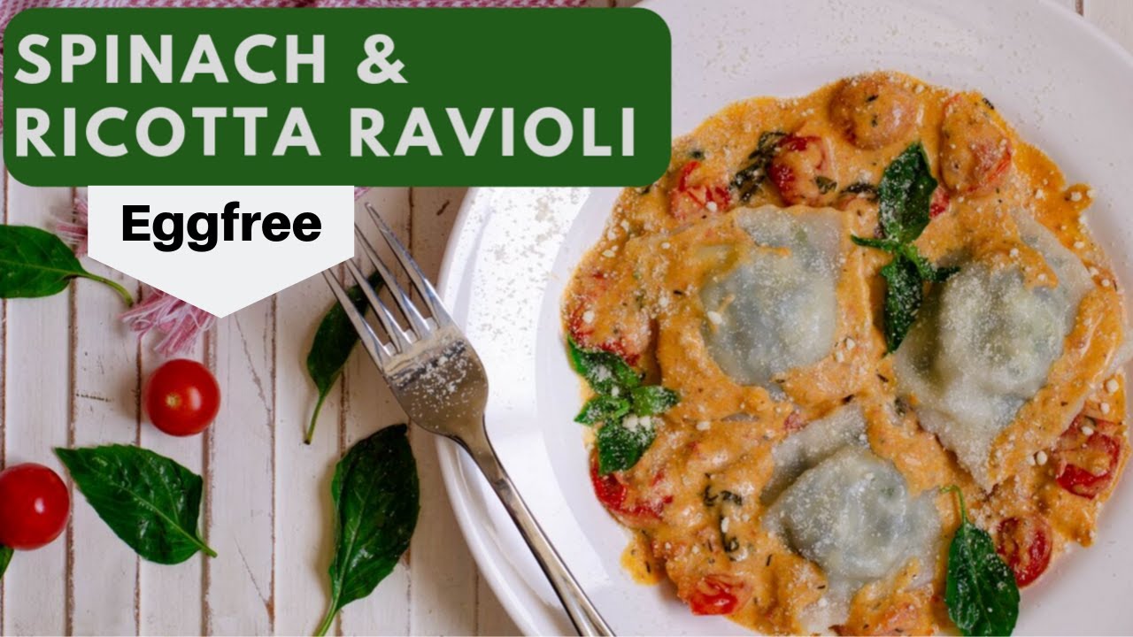 Homemade ravioli with spinach and ricotta cheese recipe - How to make ravioli - Eggless  [2019]