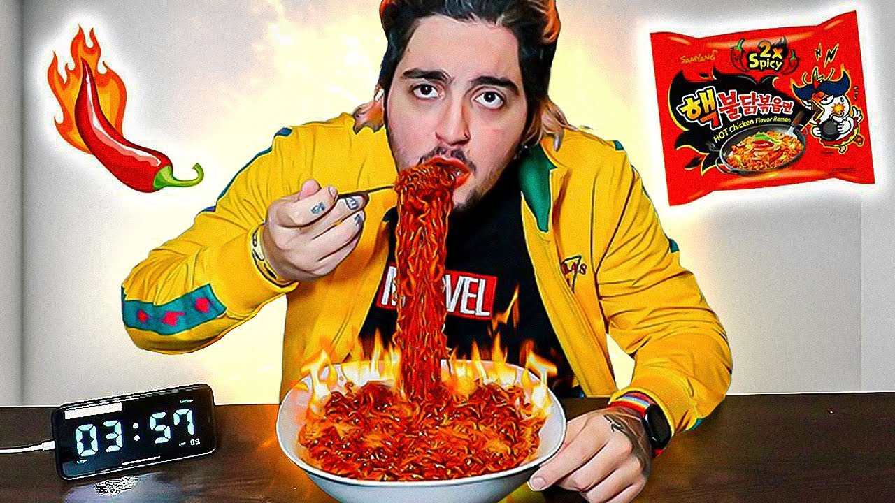 COMI OS NOODLES MAIS PICANTES DO MUNDO !