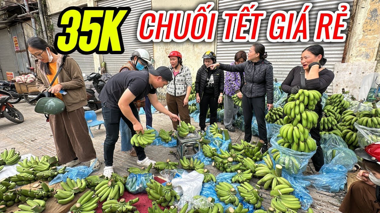 Chợ tết 2026 - Chuối, Phật, thủ, Mai giá rẻ người mua thi nhau chốt đơn