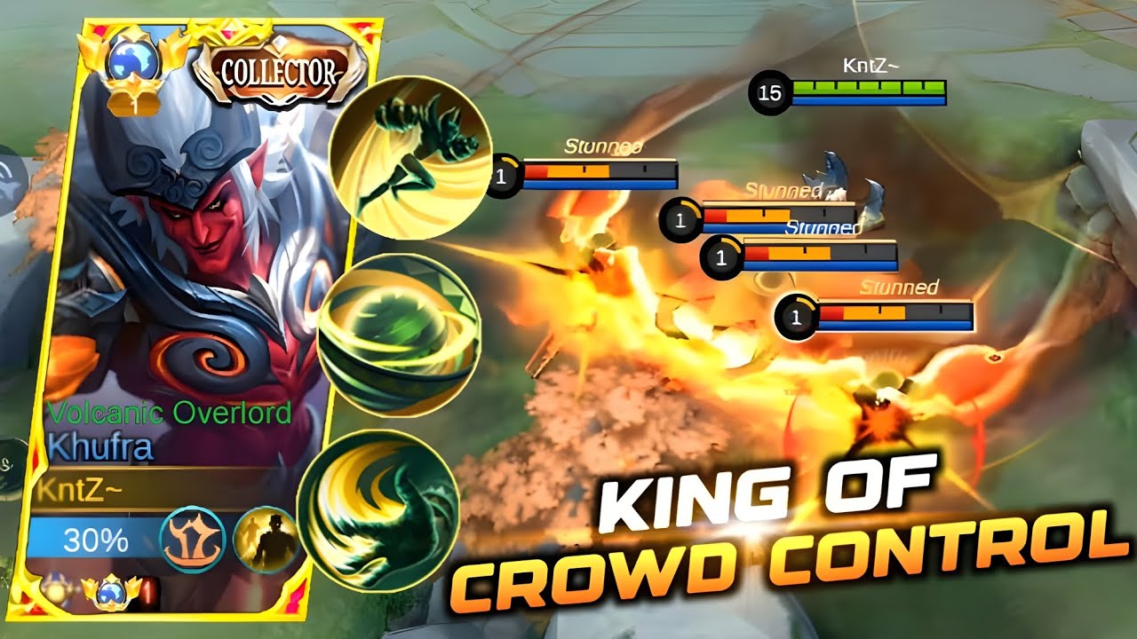 KHUFRA THE KING OF CROWD CONTROL!! BEST UNLIMITED CC COMBO!! TOP GLOBAL KHUFRA BEST BUILD 2023 MLBB