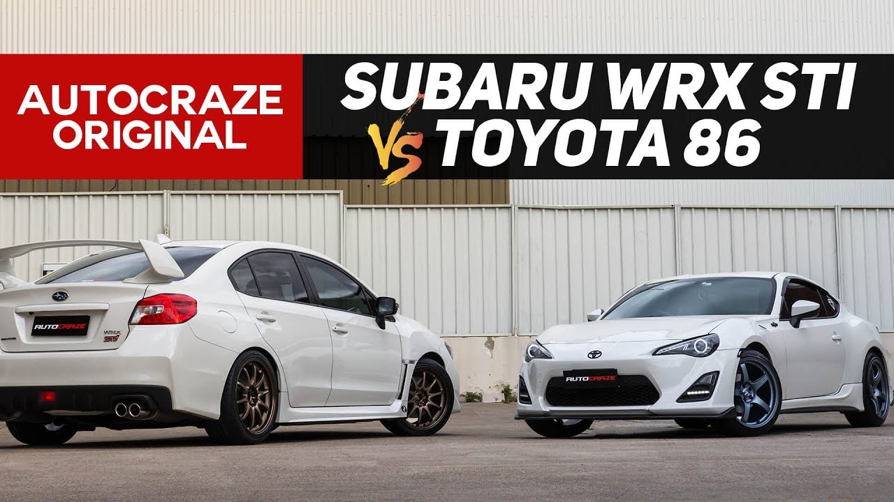DOUBLE ACES | Subaru WRX Sti vs Toyota 86 - Rays 57CR & Rays CE28 Wheels  | AutoCraze 2017