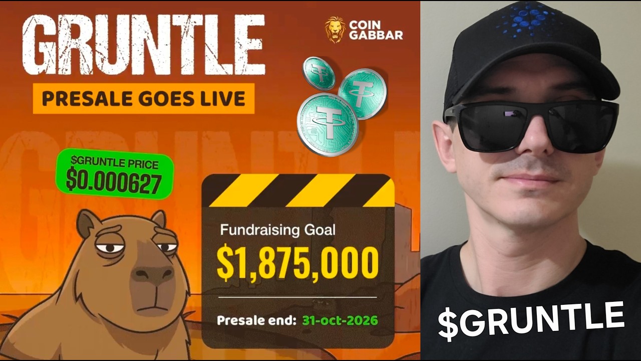 $GRUNTLE - GRUNTLE TOKEN PRESALE CRYPTO COIN HOW TO BUY ICO CAPYBARA MEMECOIN ETHEREUM SOLANA BNB
