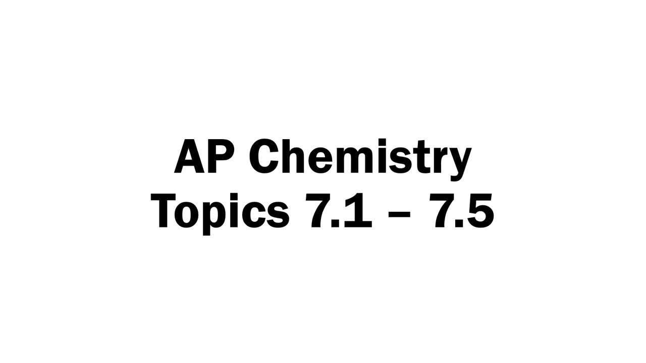 Topics 7.1 - 7.5