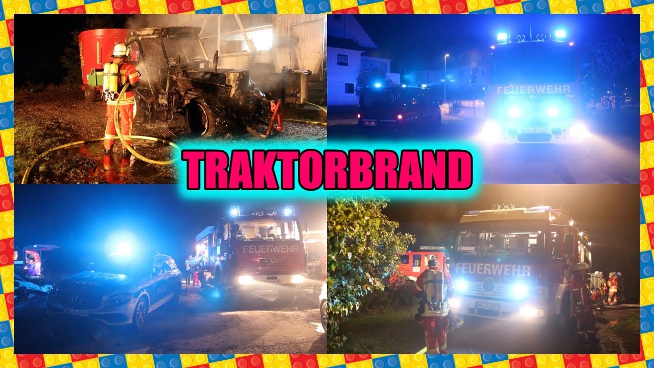 🔥 TRAKTOR AUSGEBRANNT - 🚒 FEUERWEHR AUENWALD KANN ÜBERGREIFEN AUF GEBÄUDE VERHINDERN - [E]