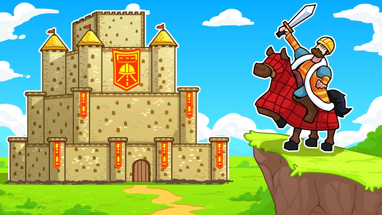 Defending and upgrading my TIERED CASTLE in Thronefall!