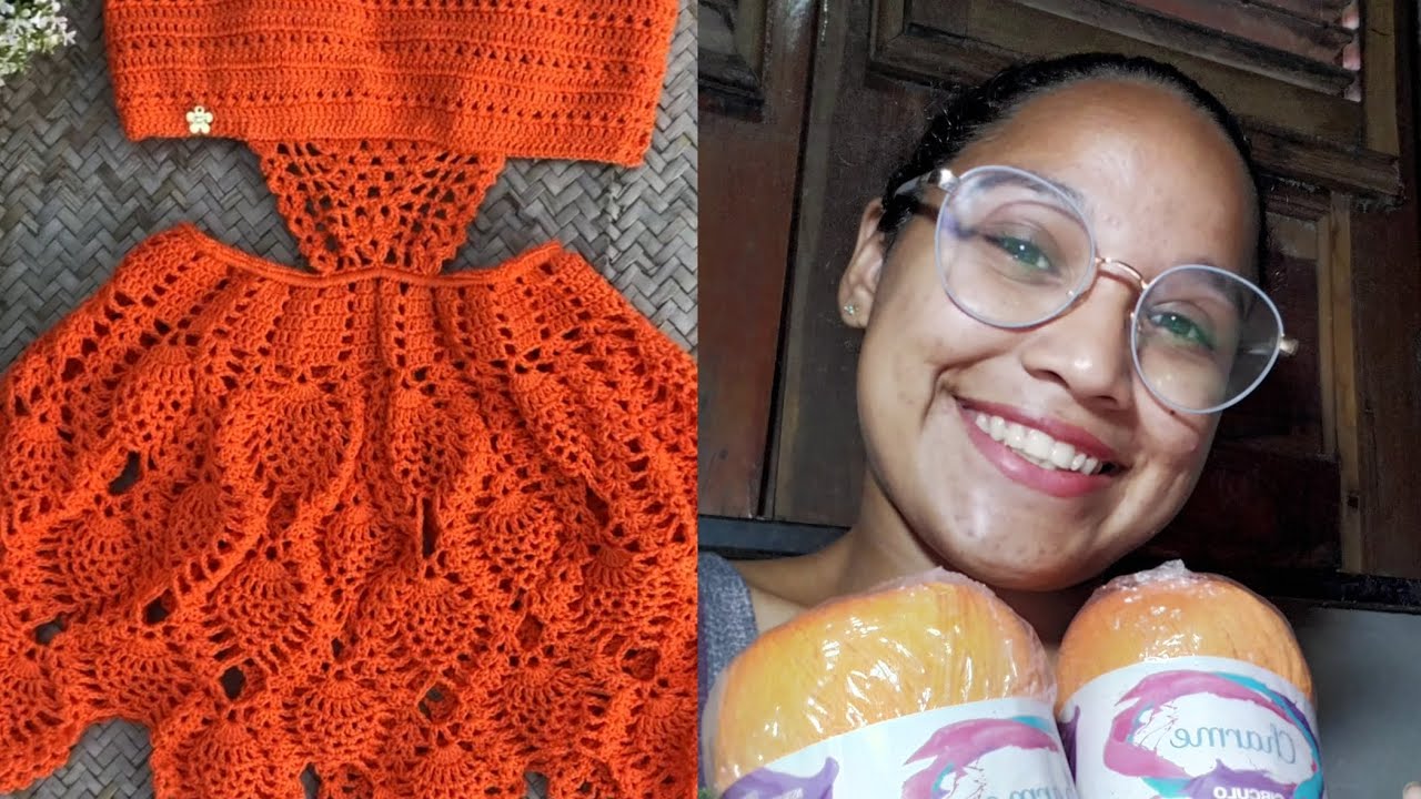Produzindo Vestido Abacaxi✨️😍 #crochet 