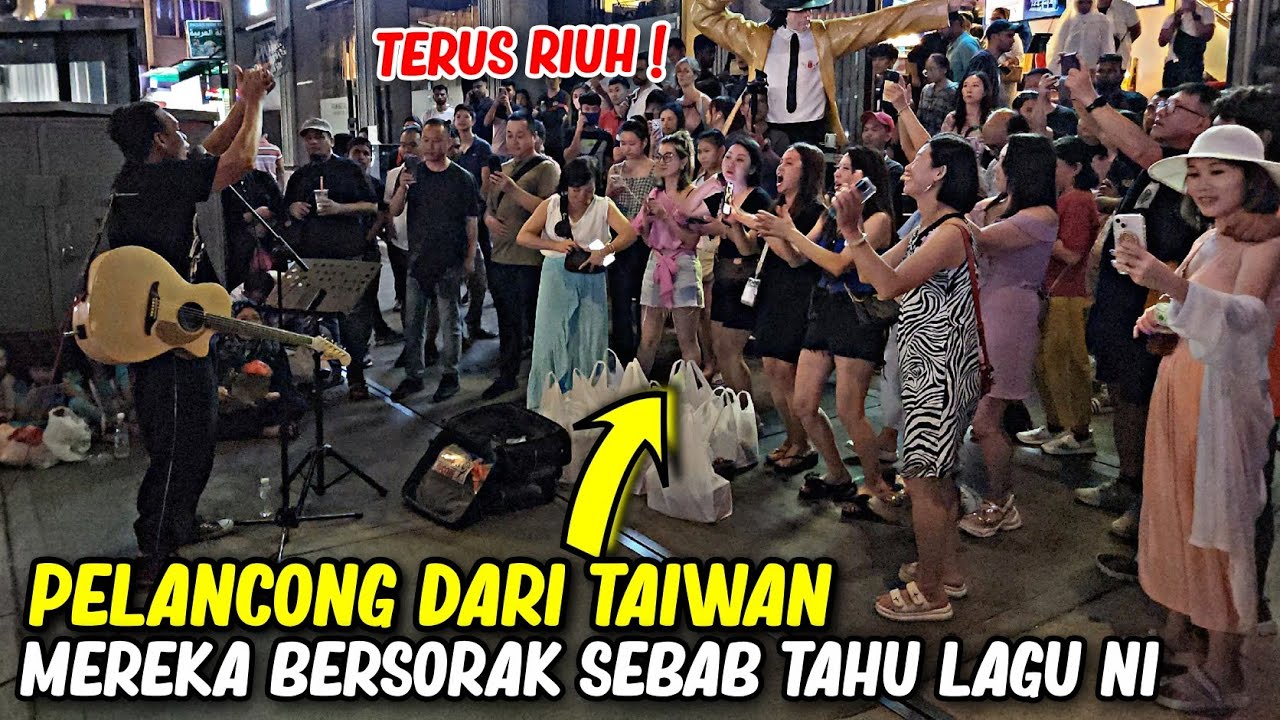 Bersorak sakan gadis-gadis dari Taiwan bila dengar Sentuhan main lagu ni, sporting siap menari !