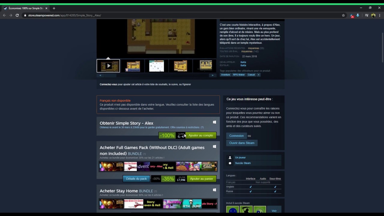 TOTALE FREE Simple Story Alex on  Steam Real Price 0 79 euro 2020 03 26 19 25 28