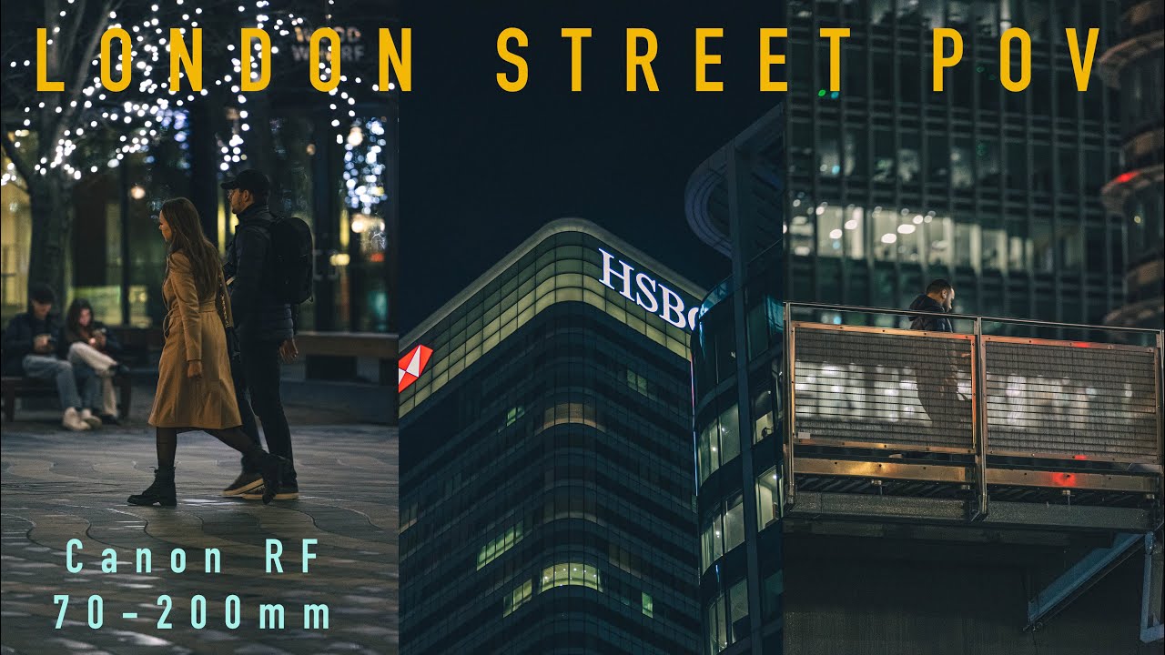 London Canary Wharf | Midnight STREET POV | CANON RF 70-200mm f2.8 (an actual beast)