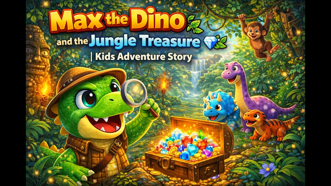 Max the Dino and the Jungle Treasure 💎🌿 | Kids Adventure Story