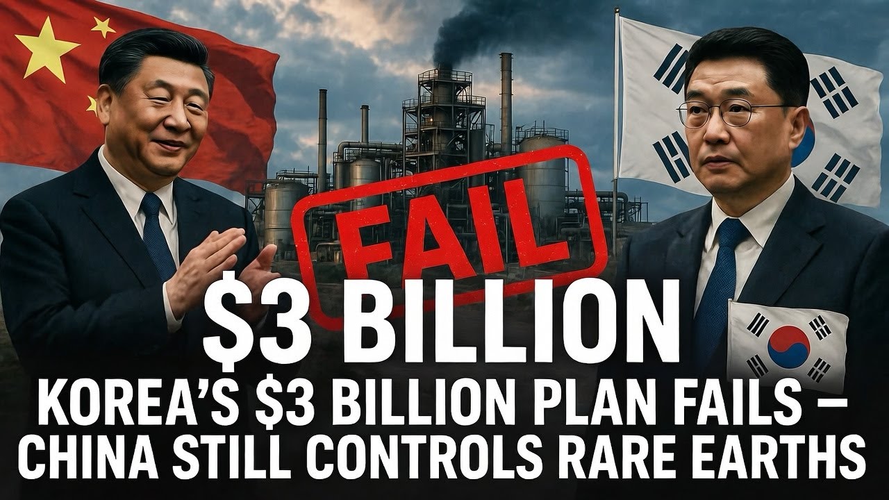 Korea’s $3 Billion Rare Earth Gamble Just Failed — China Still Wins