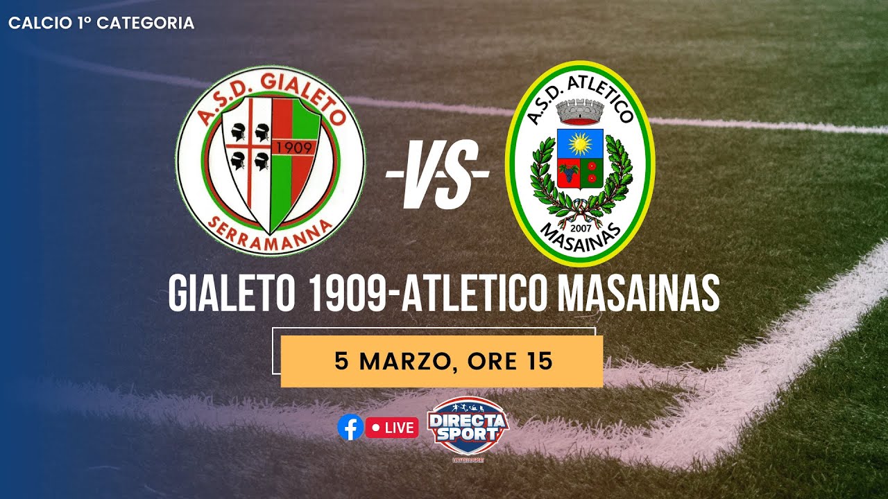 Calcio 1&deg; Categoria &ndash; Gialeto 1909-Atletico Masainas (2-2)
