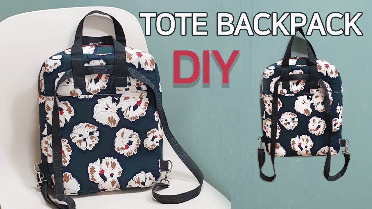 DIY tote backpack/Two way bag/토트와 백팩 겸용 가방만들기/Zwei-Wege-Tasche