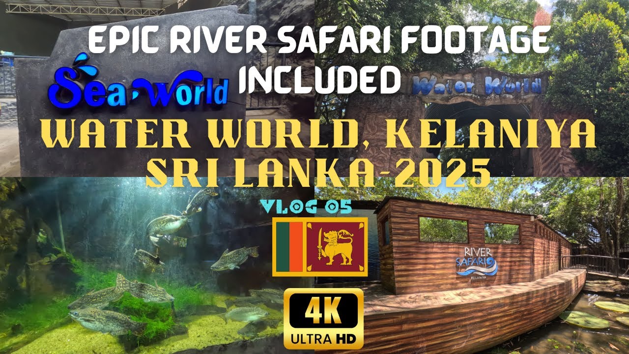 Sri Lanka’s Aquatic Escape 🐠🦚 🦜Water World, Kelaniya Vlog in [4K] - 2025