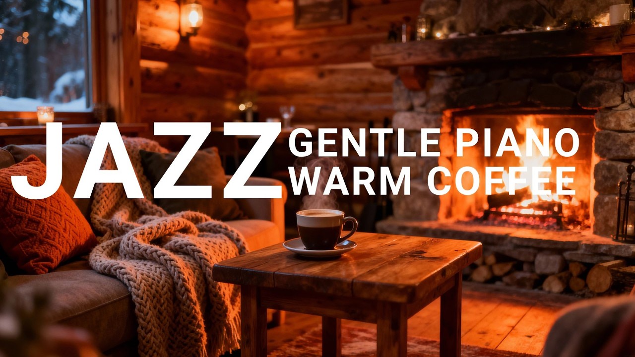 Cozy Winter Jazz Piano for Relaxing ~ Warm Coffee Shop Ambience & Smooth Study Jazz